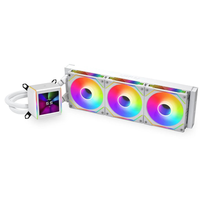 Lian Li Galahad II LCD 360 SL-INF ARGB AIO Liquid CPU Cooler - White - مبرد